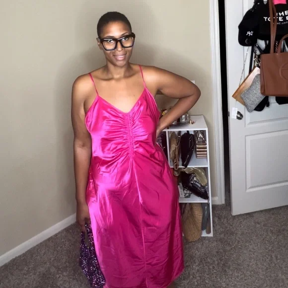 Maxi pink slip dress - Picture 5 of 7